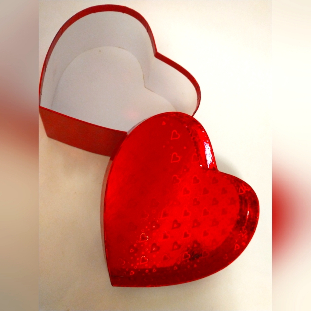Glossy Red Gift Box Wedding Gift Box Heart Favor Box Bouquet Empty‎ Reflective